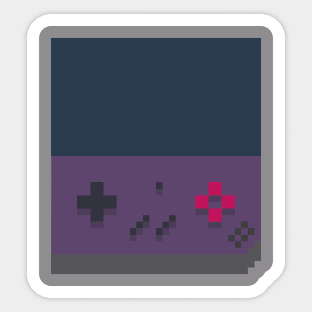 Retro Handheld Video Game Emulator (Purple) Sticker by Rukbook